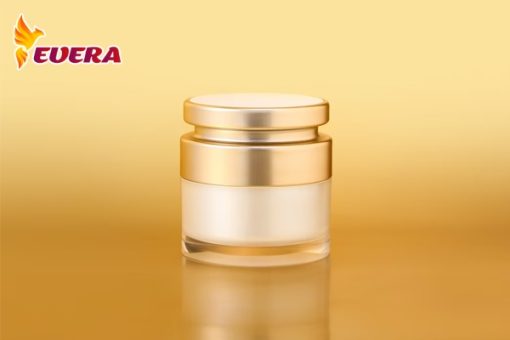 Evera: Cung cấp hũ đựng kem acrylic viền gold 3 màu hàng đầu